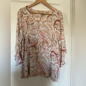 Fall colored festive 3/4 sleeve t-shirt